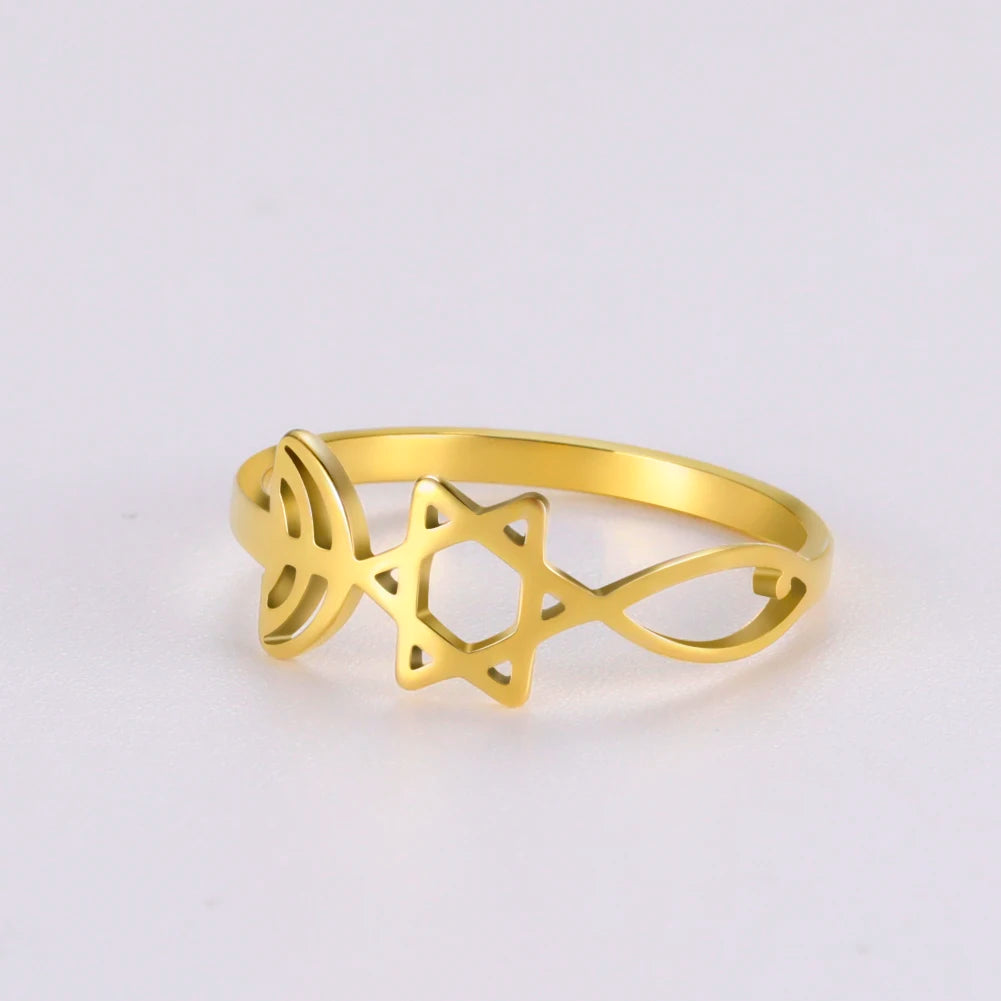 Anel Menorá, Estrela de David, Nó Celta e Pentagrama – Símbolos de Proteção, Fé e Conexão Ancestral