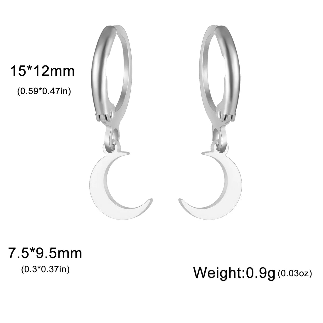Brincos Lua ou estrela Skyrim – Argolas Femininas em Aço Inoxidável Dourado | Estilo Místico & Minimalista
