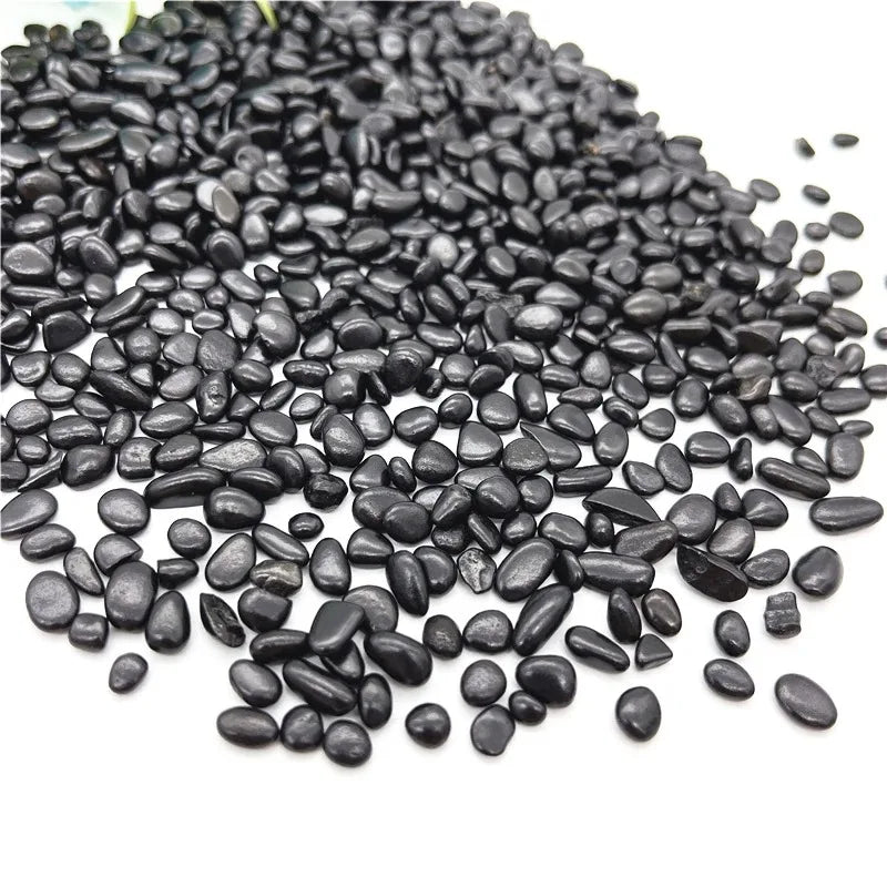 Cascalho Natural de Shungite Preto – Cristal de Cura para Chakras, Decoração para Casa, Amuleto da Sorte