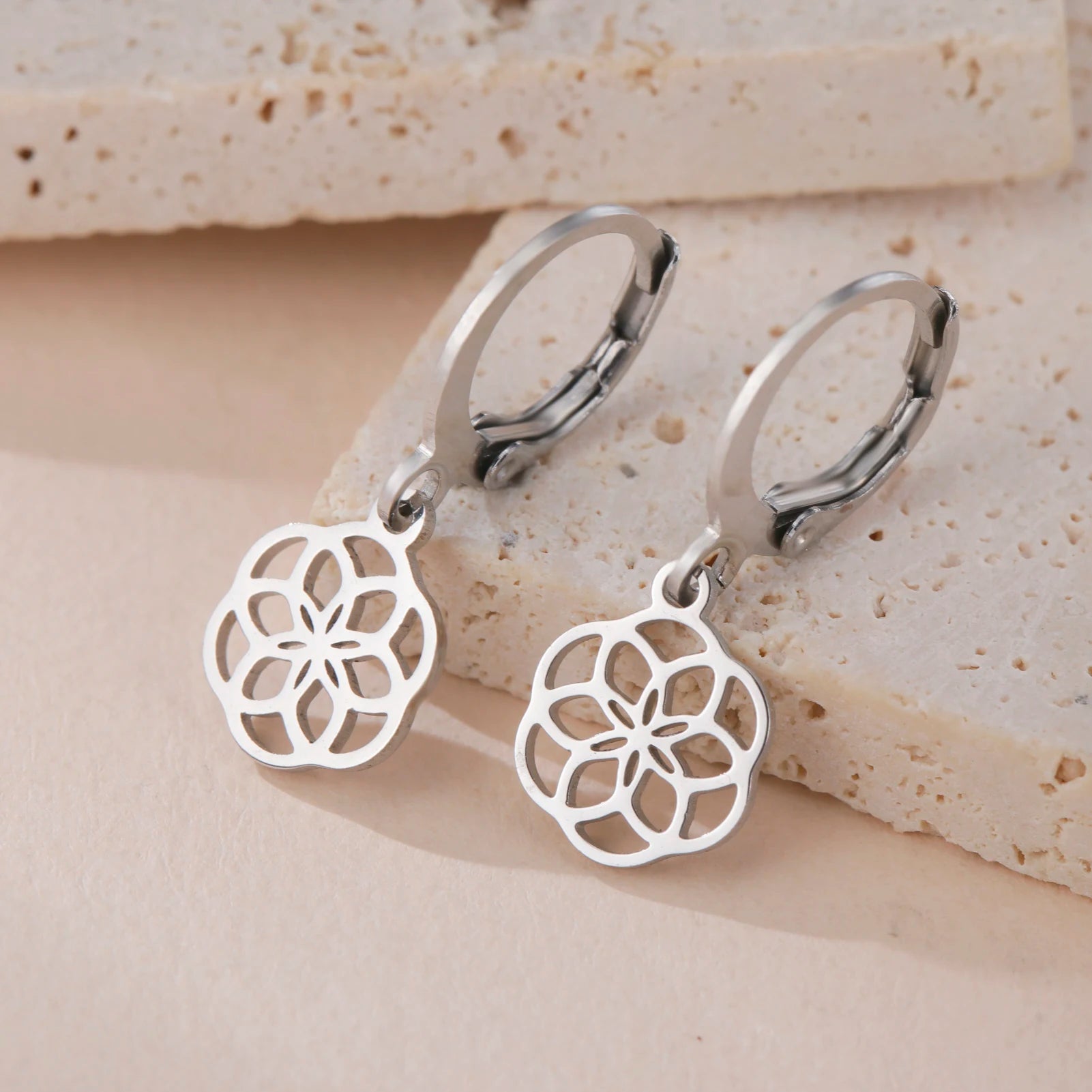 Brincos Flor da Vida – Geometria Sagrada de Harmonia e Proteção