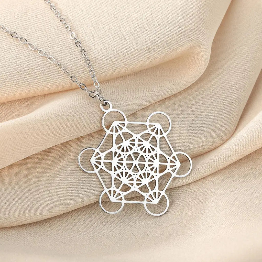 Colar Cubo de Metatron – Geometria Sagrada de Proteção e Equilíbrio