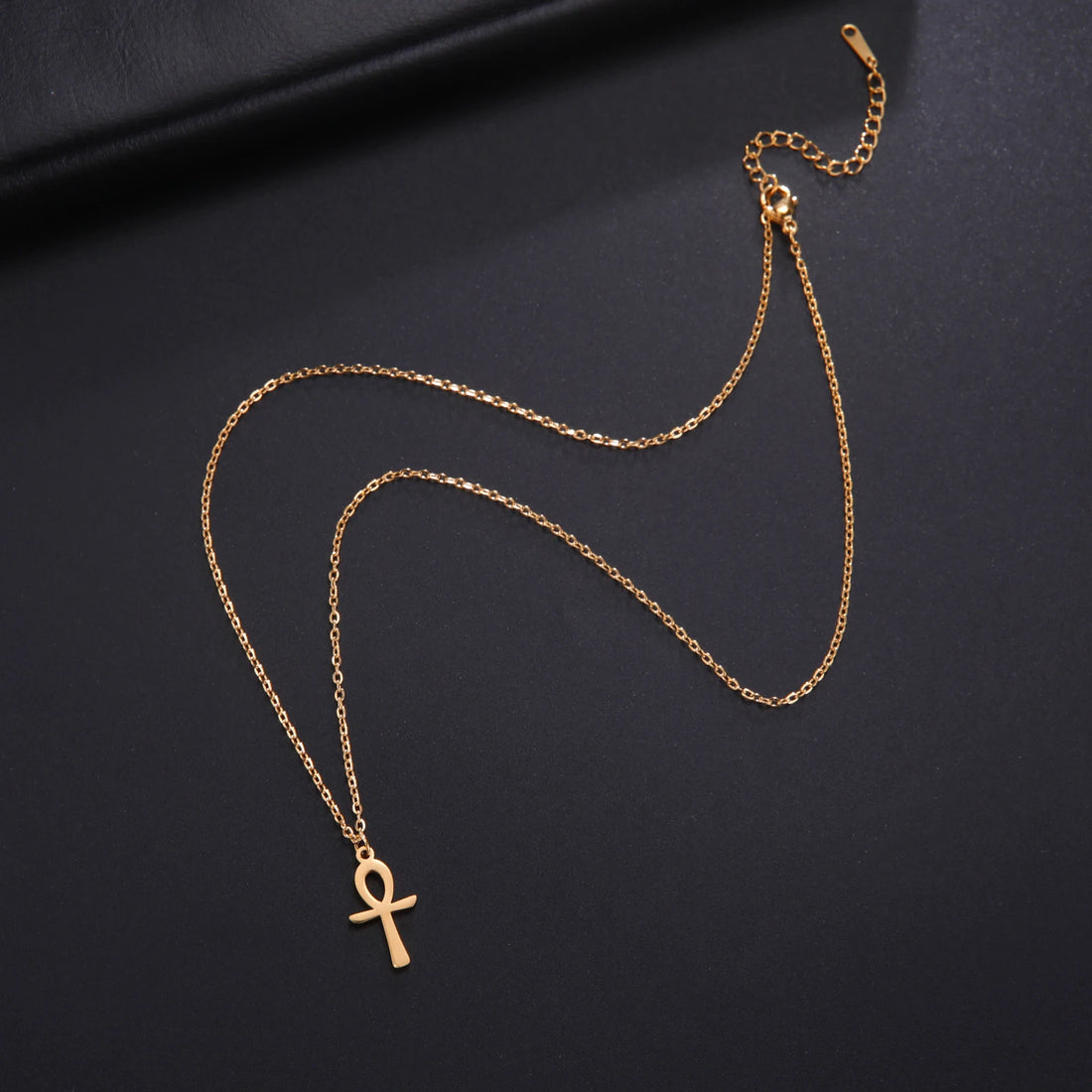 Colar Ankh Cruz Egípcia Amuleto – Aço Inoxidável Dourado ou Prateado | Pingente Vintage Unissex de Proteção e Espiritualidade