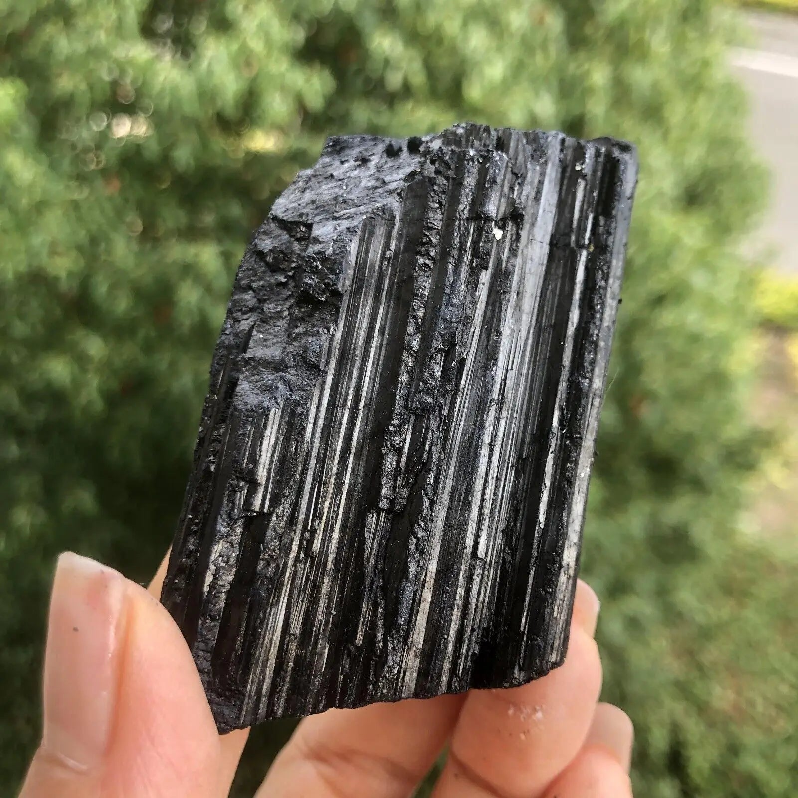 Turmalina Negra Natural Bruta – Pedra de Proteção, Cristal de Cura, Eliminação de Energias Negativas, Decoração Espiritual