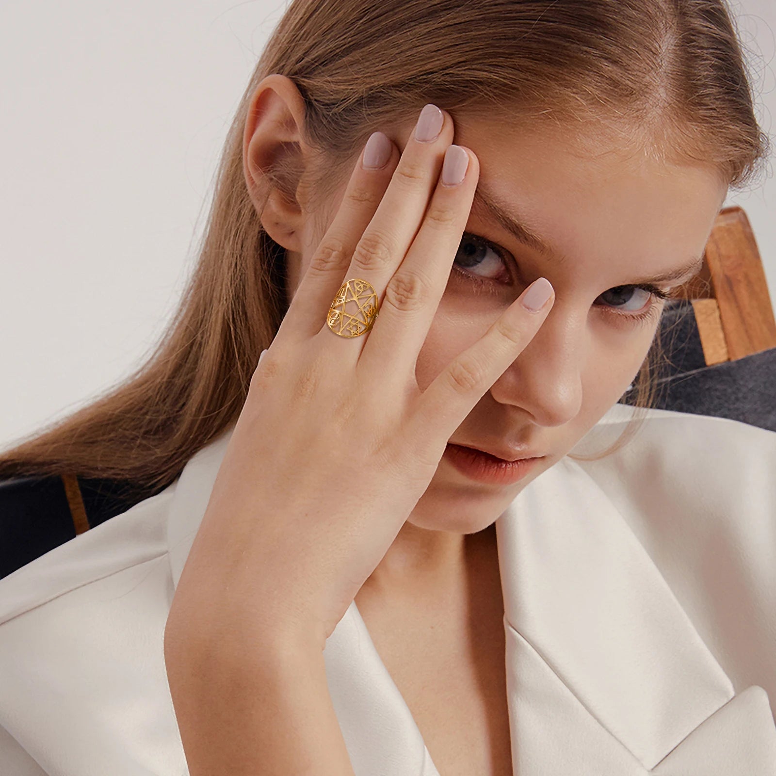 🔮 Anéis Ajustáveis de Simbologia Sagrada – Proteção, Equilíbrio e Poder Interior