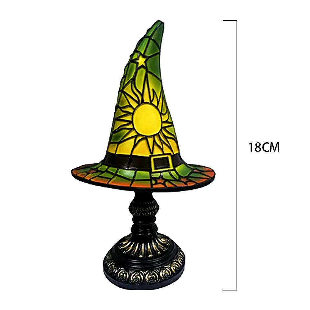 Candieiro Chapéu de Bruxa – Luz Noturna LED Halloween, Decoração Mística para Quarto e Festas