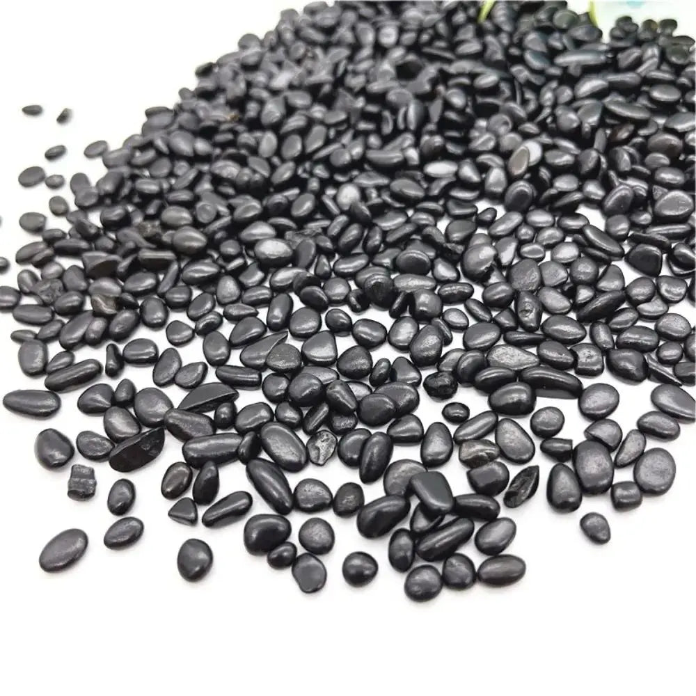 Cascalho Natural de Shungite Preto – Cristal de Cura para Chakras, Decoração para Casa, Amuleto da Sorte