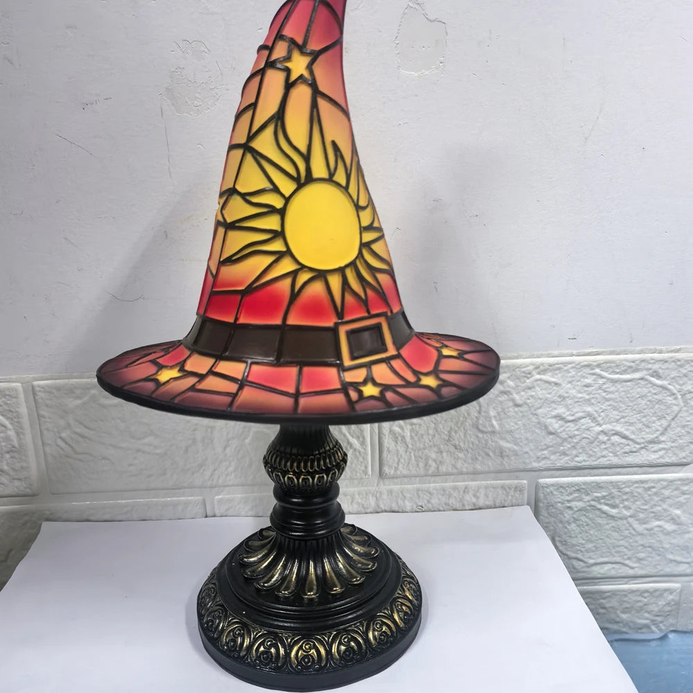 Candieiro Chapéu de Bruxa – Luz Noturna LED Halloween, Decoração Mística para Quarto e Festas