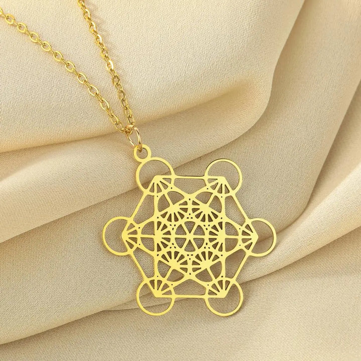 Colar Cubo de Metatron – Geometria Sagrada de Proteção e Equilíbrio