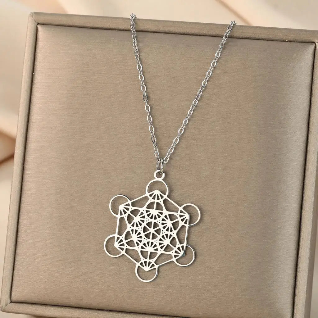 Colar Cubo de Metatron – Geometria Sagrada de Proteção e Equilíbrio