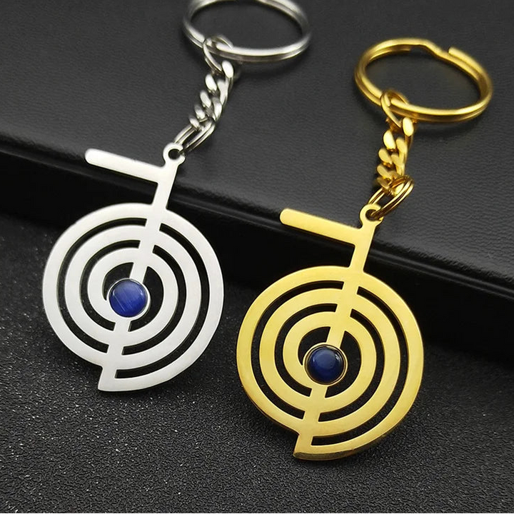 Reiki Cho Ku Rei Keychain – Amuleto de Poder em Aço Inoxidável