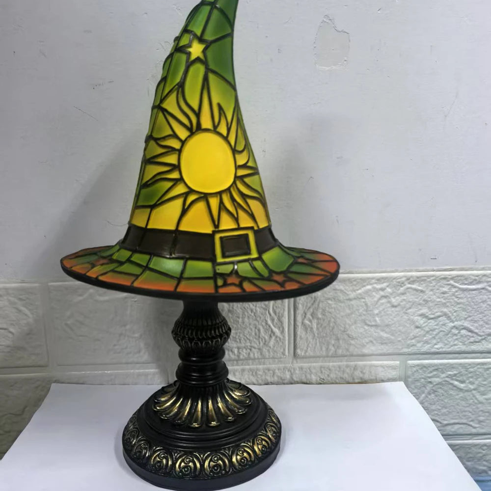 Candieiro Chapéu de Bruxa – Luz Noturna LED Halloween, Decoração Mística para Quarto e Festas