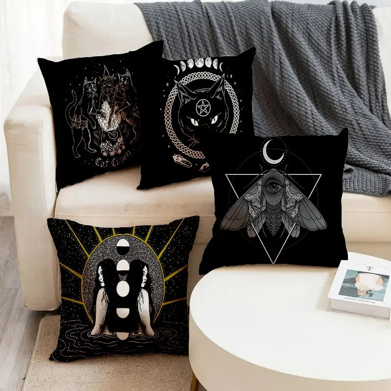 Capa de Almofada Decorativa em Linho – Estampa Criativa, Várias Tamanhos para Sala, Quarto ou Carro