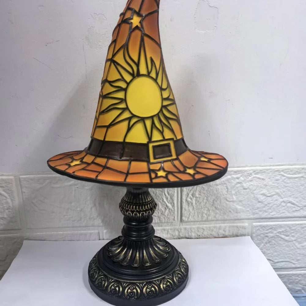 Candieiro Chapéu de Bruxa – Luz Noturna LED Halloween, Decoração Mística para Quarto e Festas