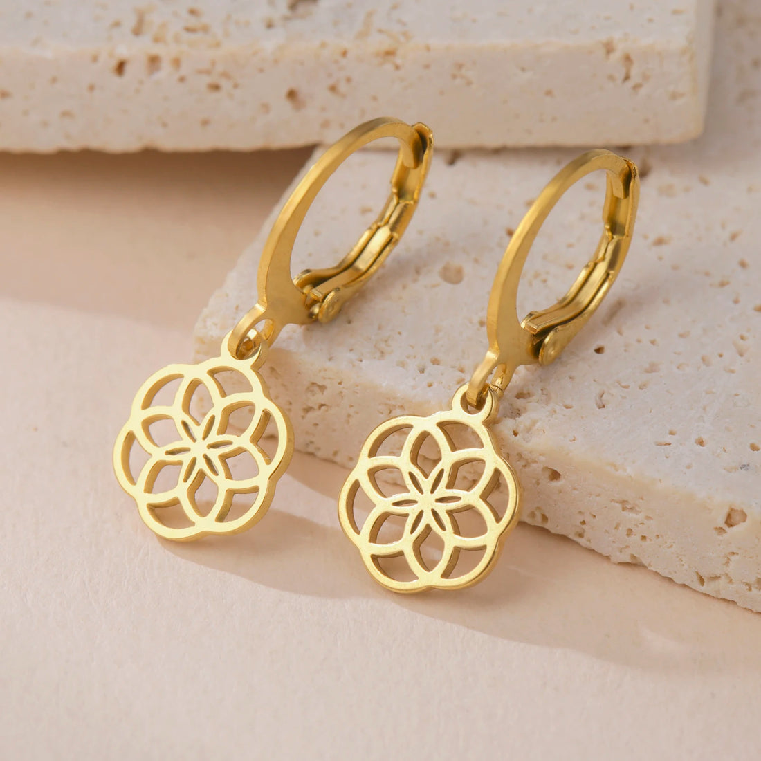 Brincos Flor da Vida – Geometria Sagrada de Harmonia e Proteção