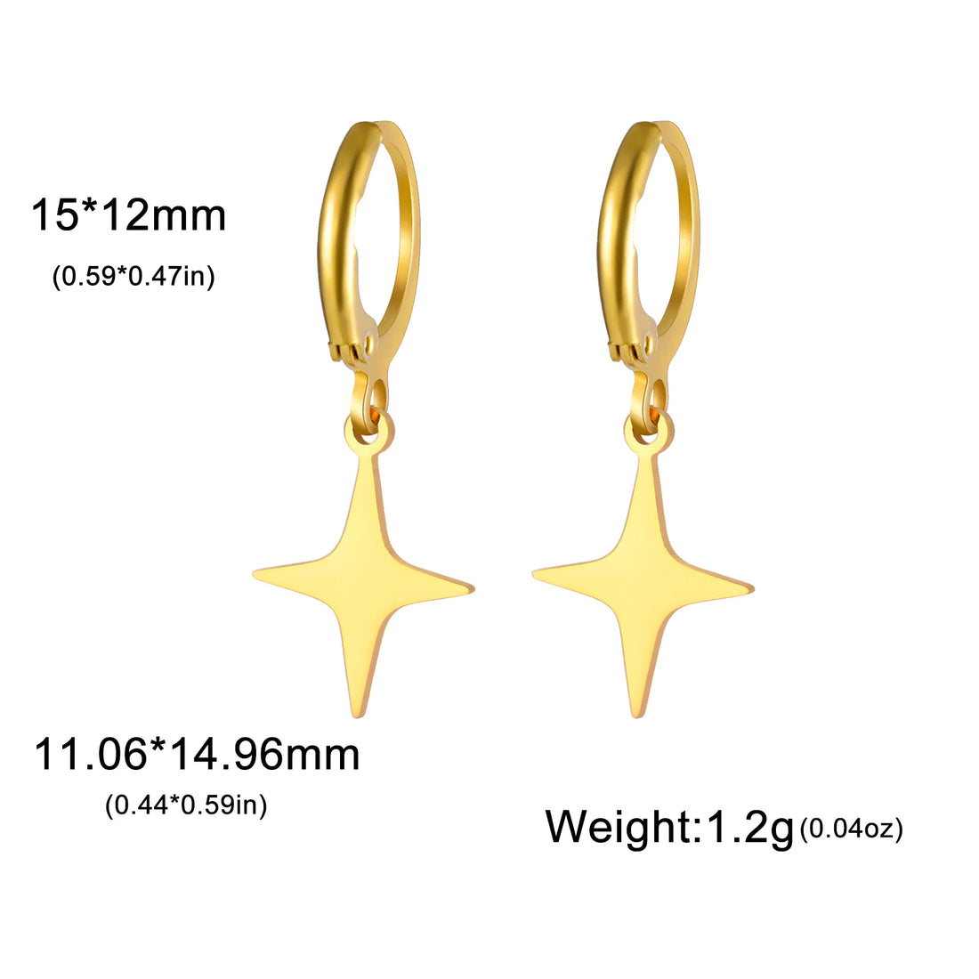 Brincos Lua ou estrela Skyrim – Argolas Femininas em Aço Inoxidável Dourado | Estilo Místico & Minimalista