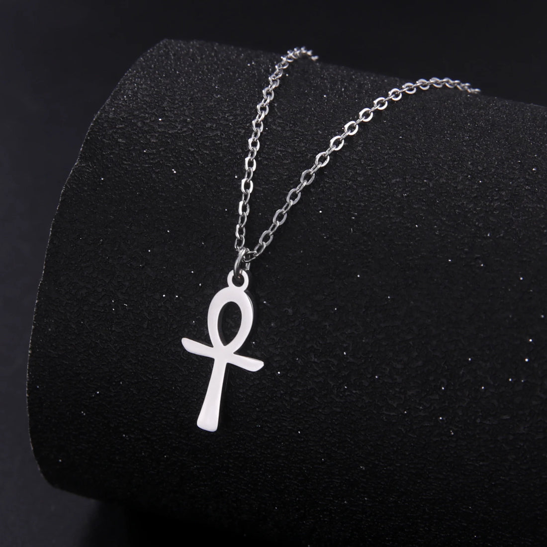Colar Ankh Cruz Egípcia Amuleto – Aço Inoxidável Dourado ou Prateado | Pingente Vintage Unissex de Proteção e Espiritualidade