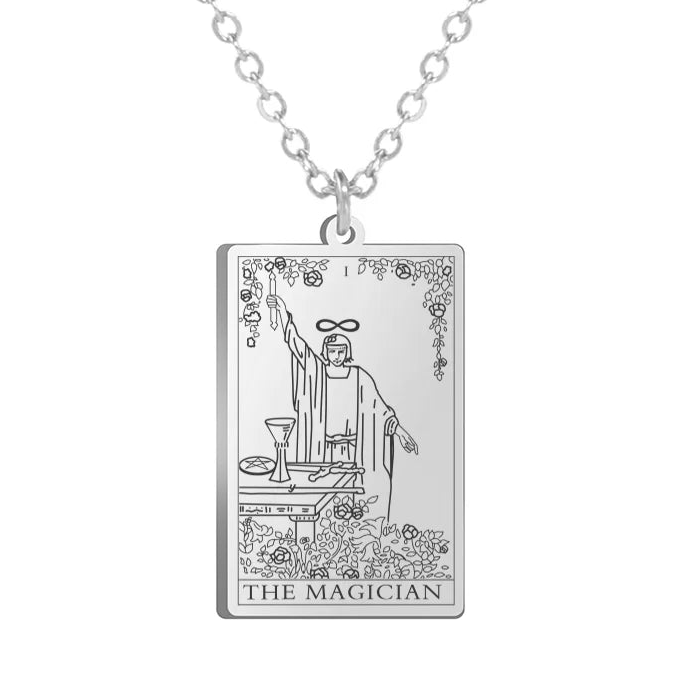 Colar Tarot em Aço Inox com 22 Arcanos Maiores