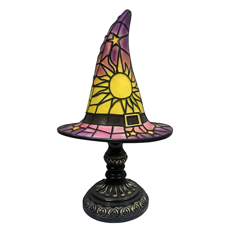 Candieiro Chapéu de Bruxa – Luz Noturna LED Halloween, Decoração Mística para Quarto e Festas