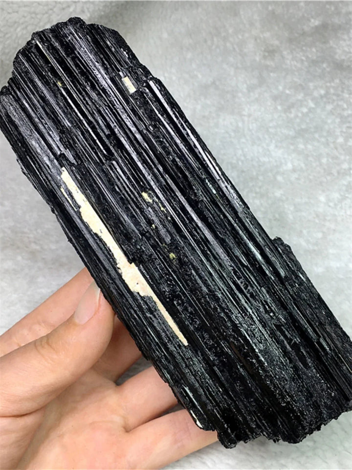 Turmalina Negra Natural Bruta – Pedra de Proteção, Cristal de Cura, Eliminação de Energias Negativas, Decoração Espiritual