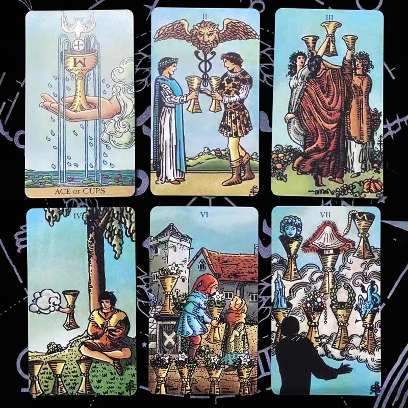 Tarot Rider-Waite Rosa & Black – Intuição, Mistério e Autoconhecimento em Cada Carta