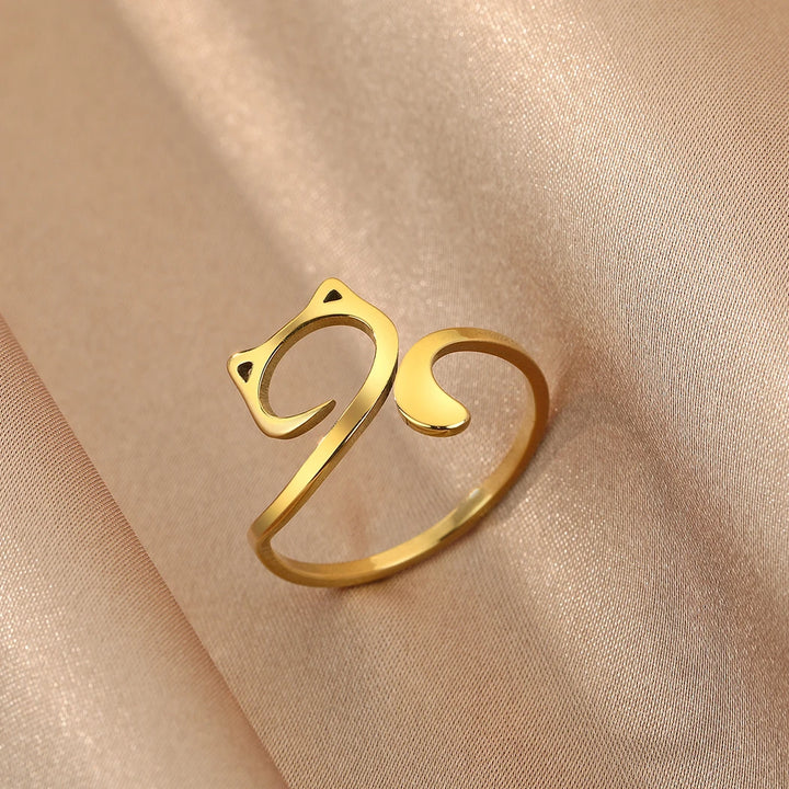 Anel de Gato Místico – Guardião da Intuição e da Proteção