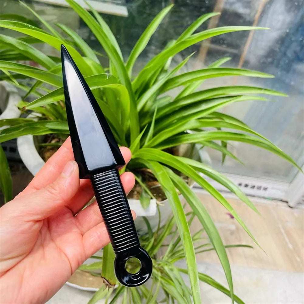 Adaga de Obsidiana Natural – Pedra de Proteção Espiritual, Cristal de Cura | Talismã Mágico, Ornamento