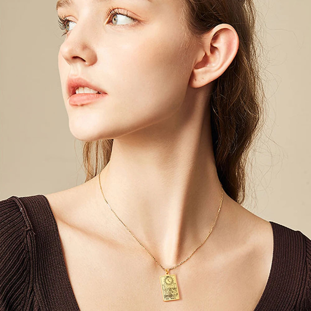 Colar Tarot em Aço Inox com 22 Arcanos Maiores