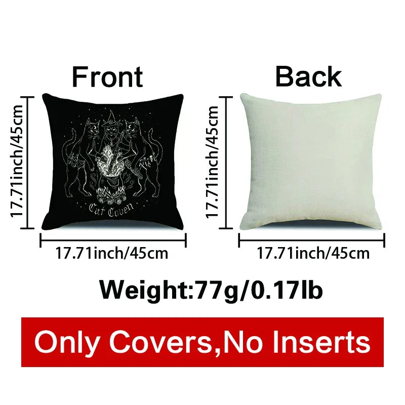 Capa de Almofada Decorativa em Linho – Estampa Criativa, Várias Tamanhos para Sala, Quarto ou Carro